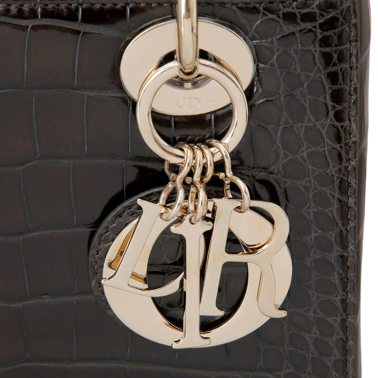 CHRISTIAN DIOR(USED)크리스찬디올 엘리게이터 레이디디올 스몰